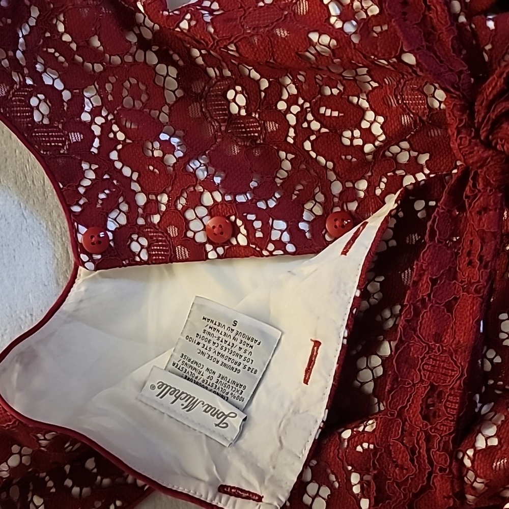 Jona Michelle Red Lace Party Dress Size 5, Girls - Picture 7 of 7